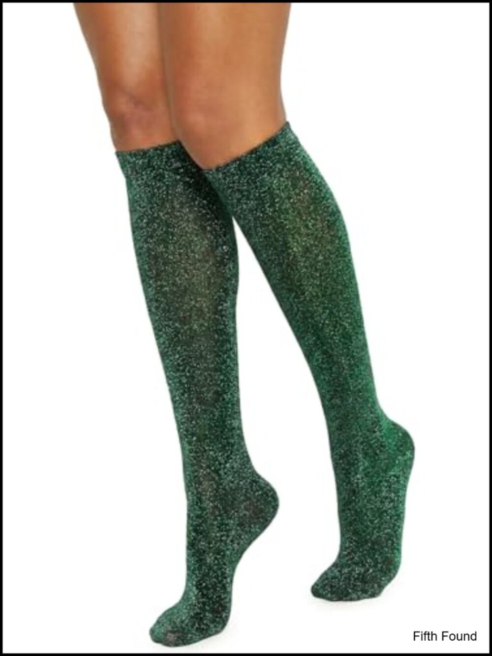 Knee High Socks Cotton Blend Sparkly Glitter Long Socks for Women